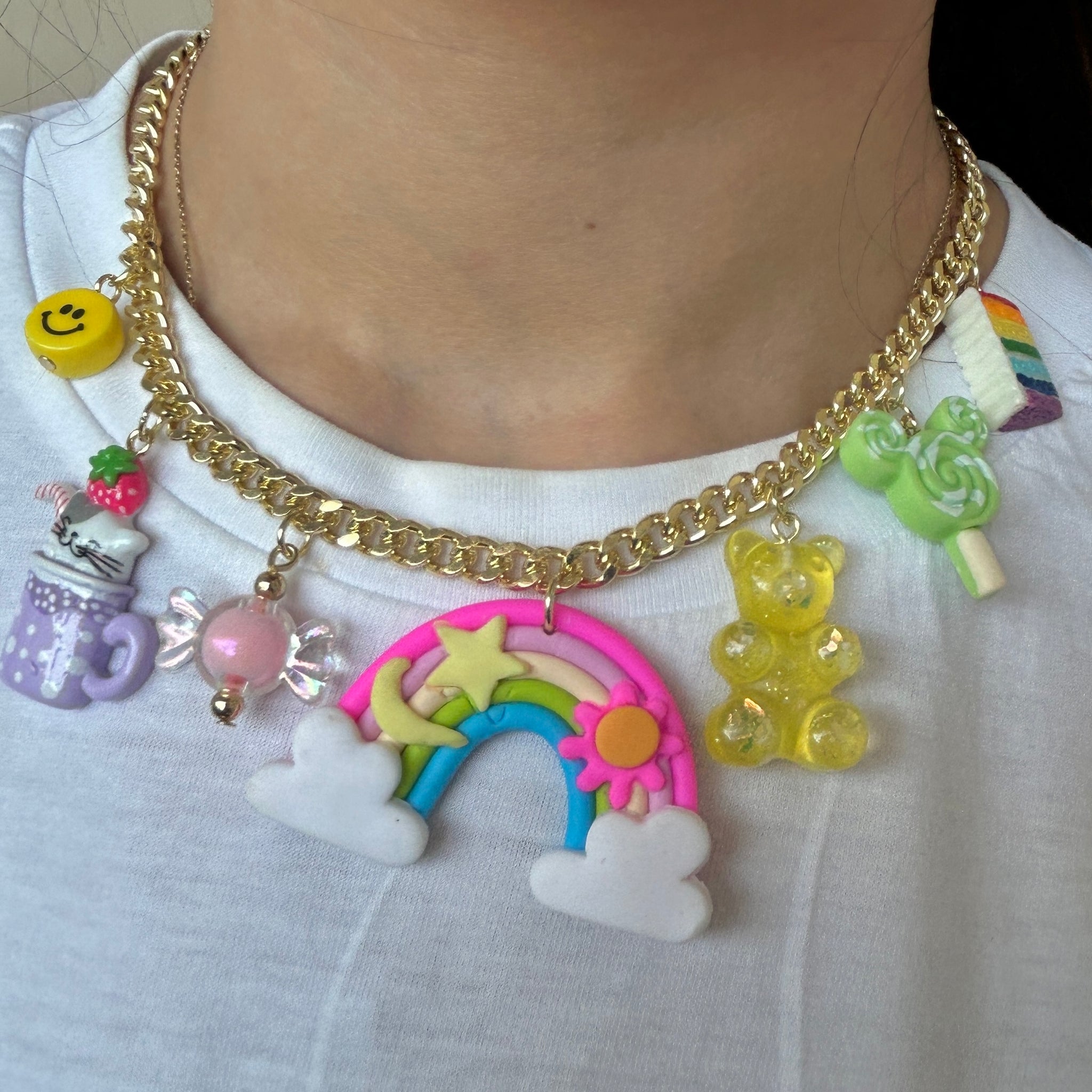 Rainbow Charm Necklace