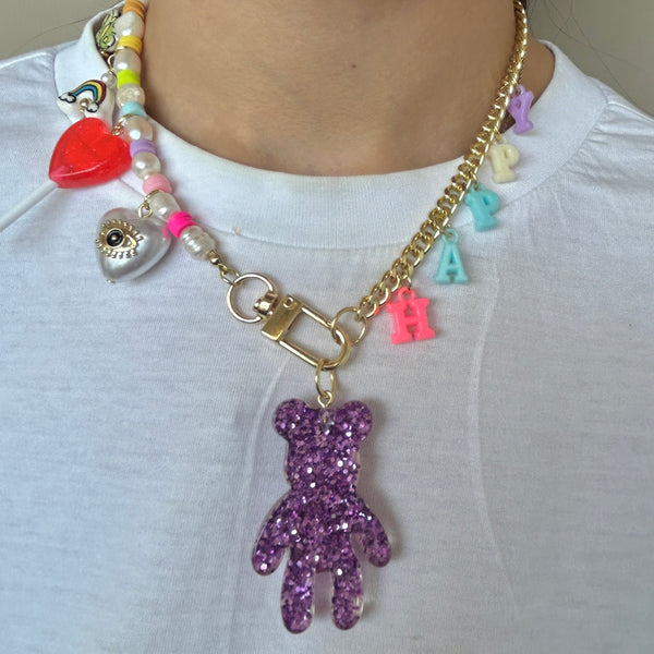 Teddy Bear Charm Necklace